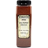 BUNKHOUSE Ground Ancho Chile Pepper, Premium Mild Chili Powder, for BBQ Meat Rubs, Seasoning Mixes, Grilling, 16 Ounce Bulk Food Service Size