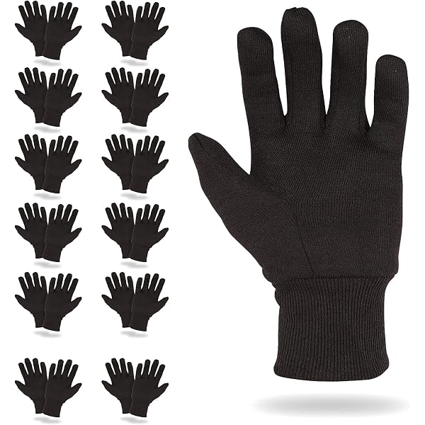 Black PU Gloves Pal Coating Work Gloves 13 Gauge Polyester Thread Knitted Anti-Static