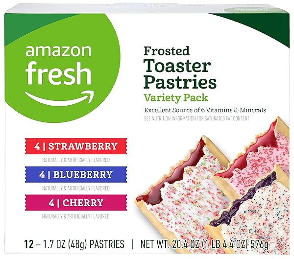 AMAZON FRESH – TOASTER PASTRIES VARIETY PACK (STRAWBERRY,...
