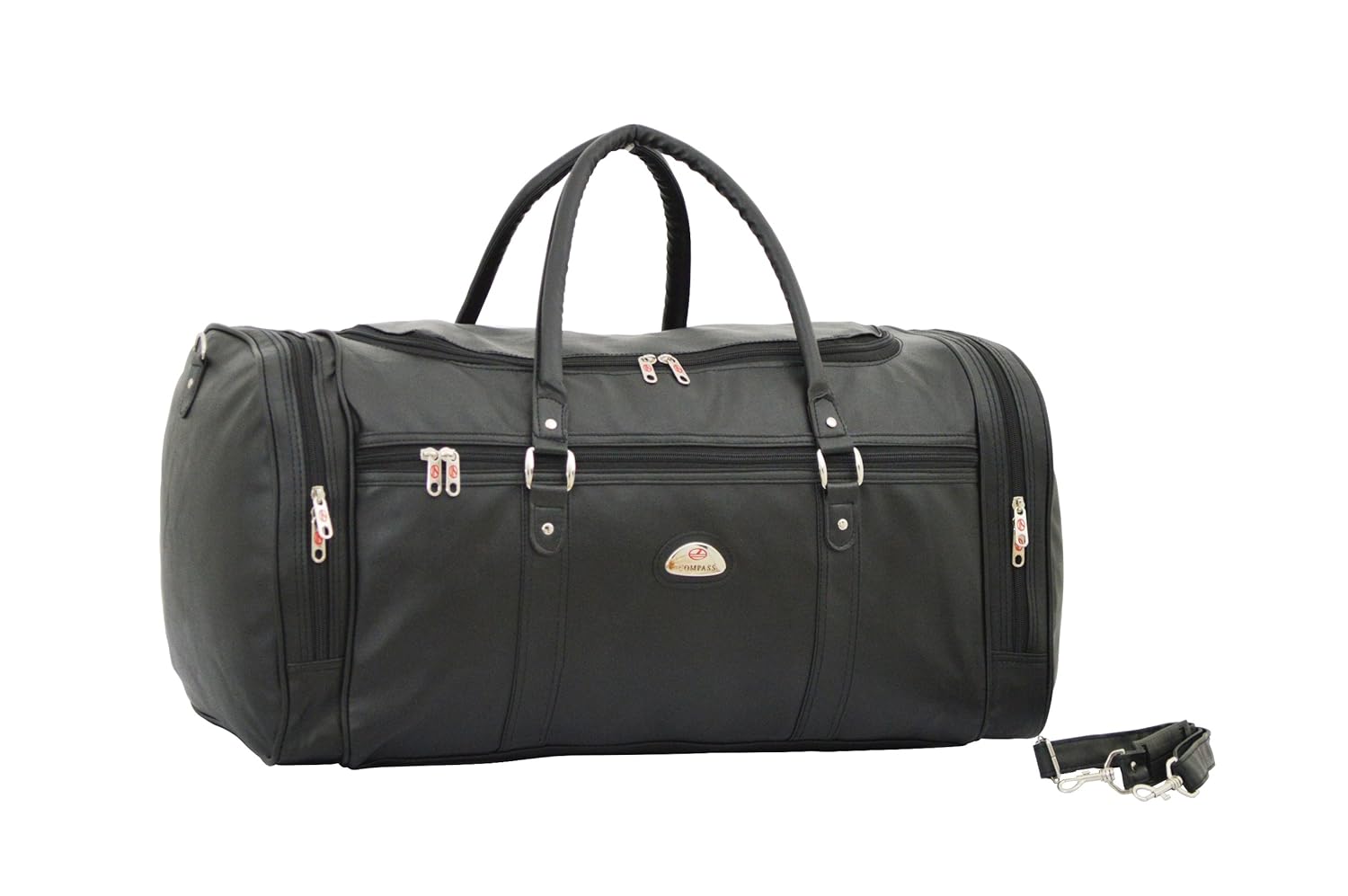 Strong Mens Holdall Leatherette Weekend Travel Bag (Black) Amazon.co