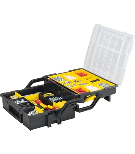 Organizer Stanley Master Light Twin Pack - Doppia Cassetta Portautensili Con Divisori Mobili