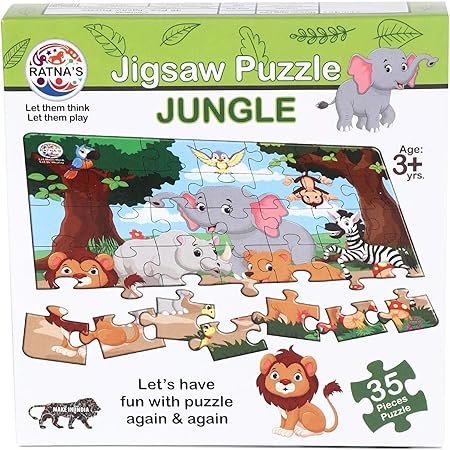 RATNAS Little Jigsaw Jungle for Kids. DEVELOPS Hand Eye Coordination and Motor Skills