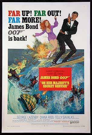 ON HER MAJESTYu0027S SECRET SERVICE GEORGE LAZENBY JAMES BOND 1969 