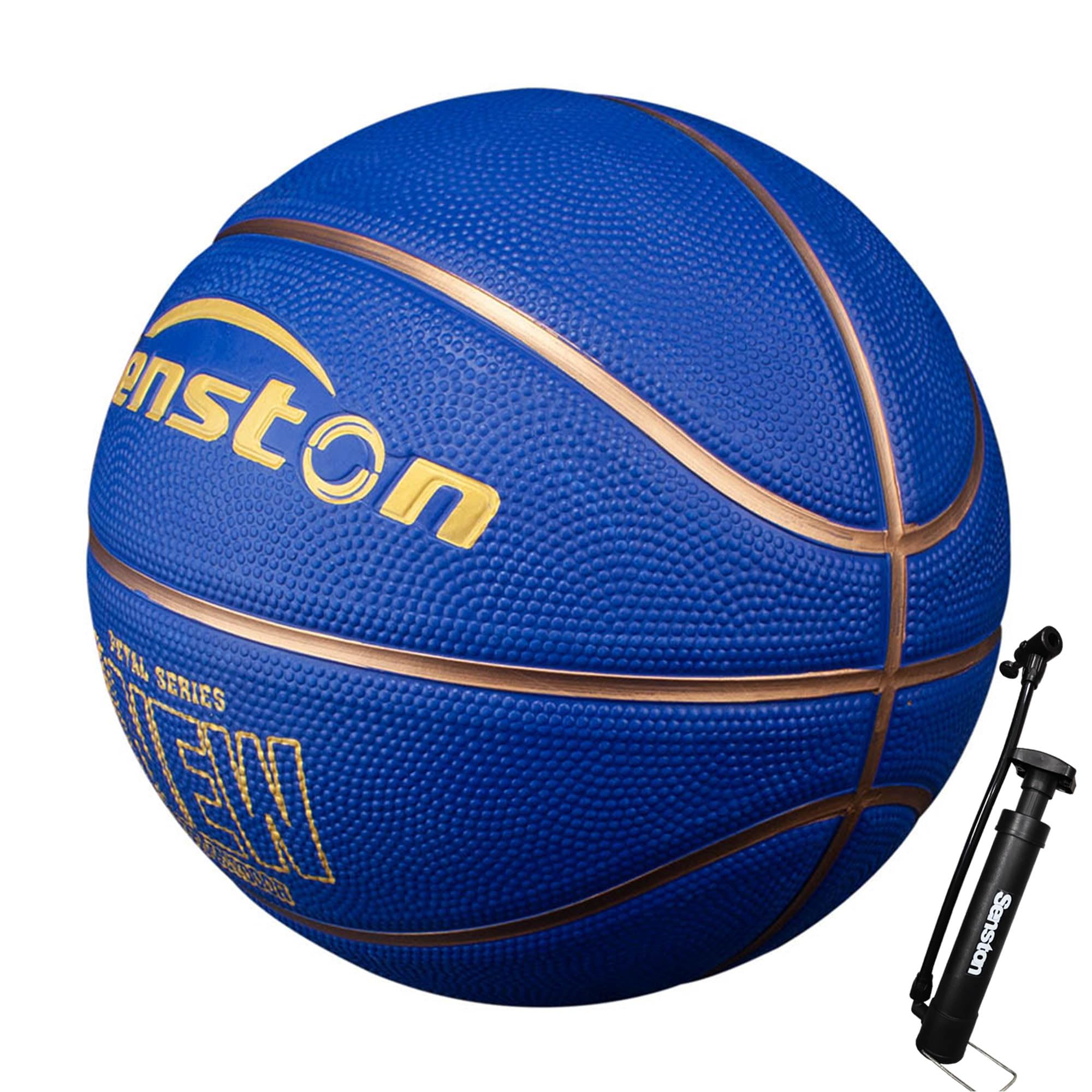 Senston Basketball Size 7 with Pump,Basket Ball Game Training Basketballs Indoor/Outdoor Street-Basketball