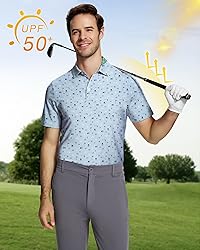 ISEEGZ Mens Golf Shirt Short Sleeve Funny Print