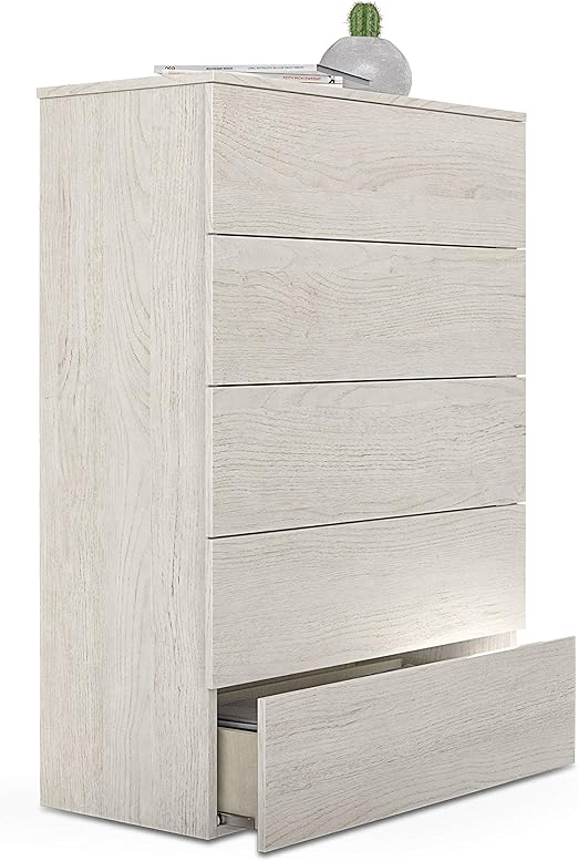 Comoda cajonera sinfonier cinco cajones chinfonier Blanco Brillo