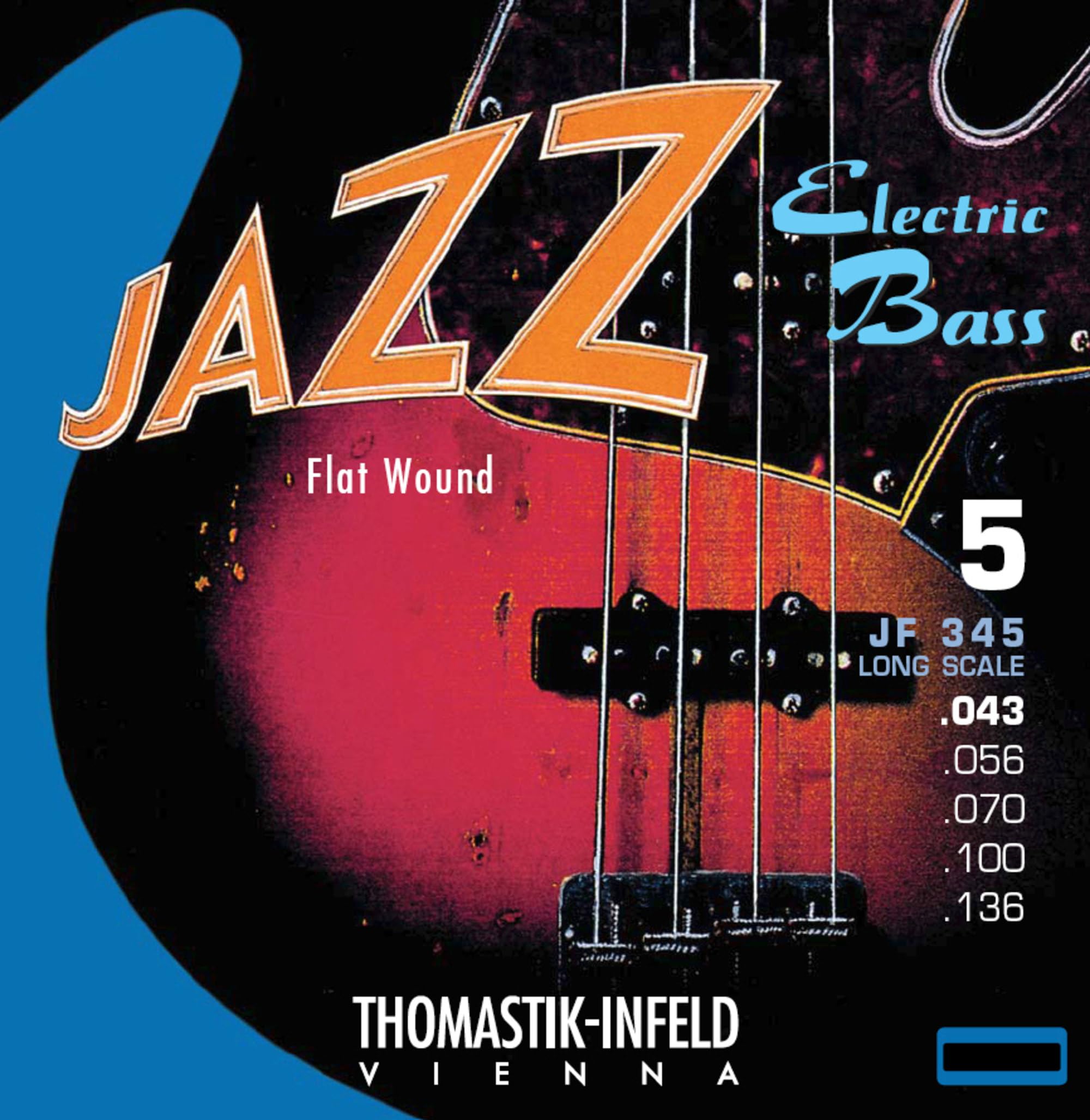 Thomastik-Infeld Flat Wound Electric Bass - JF34056 - D-String – Jazz Bass Long Scale 34", Gauge .056