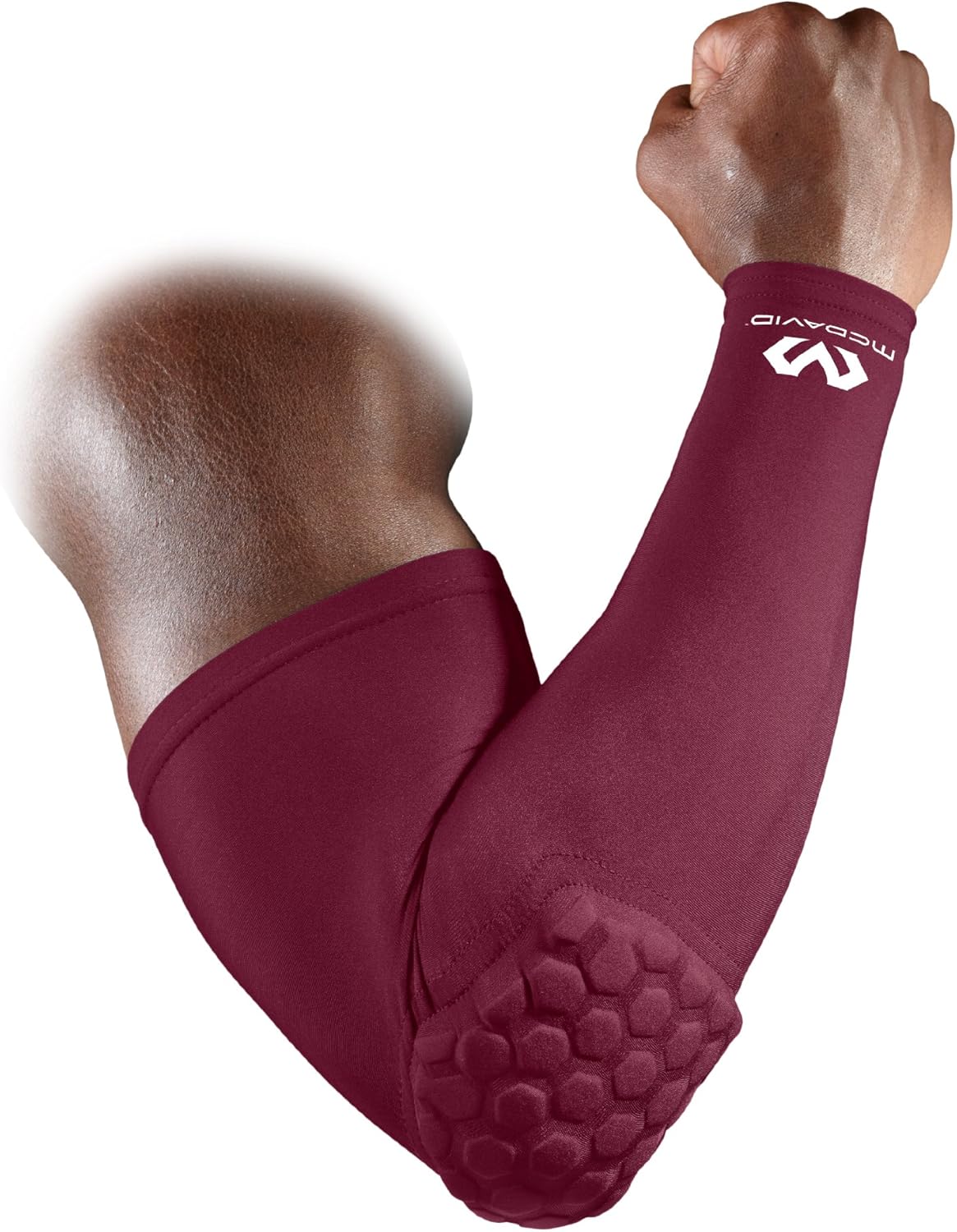 Mcdavid 6500 Hex Padded Arm Sleeve, Compression Arm Sleeve w/ Elbow Pad for Football, Volleyball, Baseball Protection, Youth & Adult Sizes, Sold as Single Unit (1 Sleeve) : Football Hand And Arm Pads : Sports & Outdoors