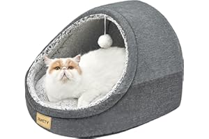 JIUPETY Cute Cat Beds for Indoor Cats, Cat Cave Bed for Kittens, Burrowing Puppy Bed with Anti-Slip Bottom, Washable Removabl