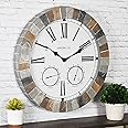 FirsTime & Co. Garden Stone Outdoor Wall Clock, 18", Faux Slate