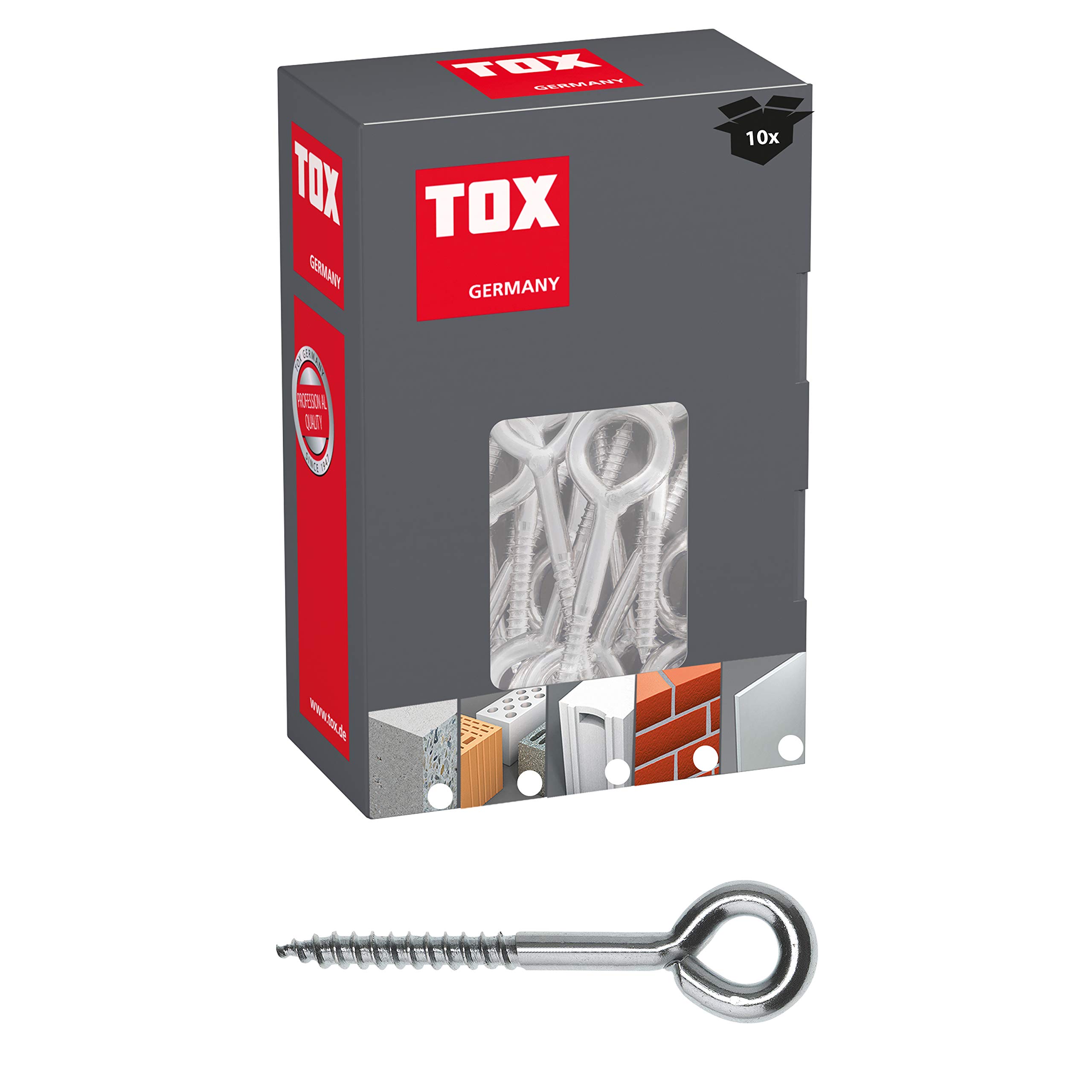 TOX Eyebolt Eye 8x120 mm, 10 pcs., 057101061