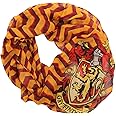 Harry Potter Red Golden Snitch Infinity Scarf - Polyester with All-Over Snitch Print, Officially Licensed