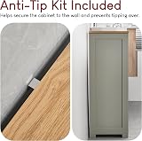 Bath Vida Bath Floor Cabinet 4 Drawers Grey Oak 81H 30D x 30W Freestanding view 3