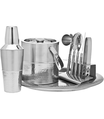 Amazon.com: Godinger 9 Piece Barware Set, Copper: Home & Kitchen