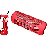 GETGEAR Silicone Cover Sleeve for JBL Flip 6 Portable Bluetooth Speaker, Customized Design Cover Portable Protection Solution, Best Matching in Shape and Color (Red)