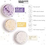 BRUBAKER Bath Salt Set 3x400g Lily Vanilla Lavender Natural Extracts Wellness view 2