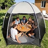 Screen House Tent Portable Canopy with Floor Mosquito Net Outdoor Room Perfect for Patio Backyard Gazebo Picnic Mesh. (10 'x10')