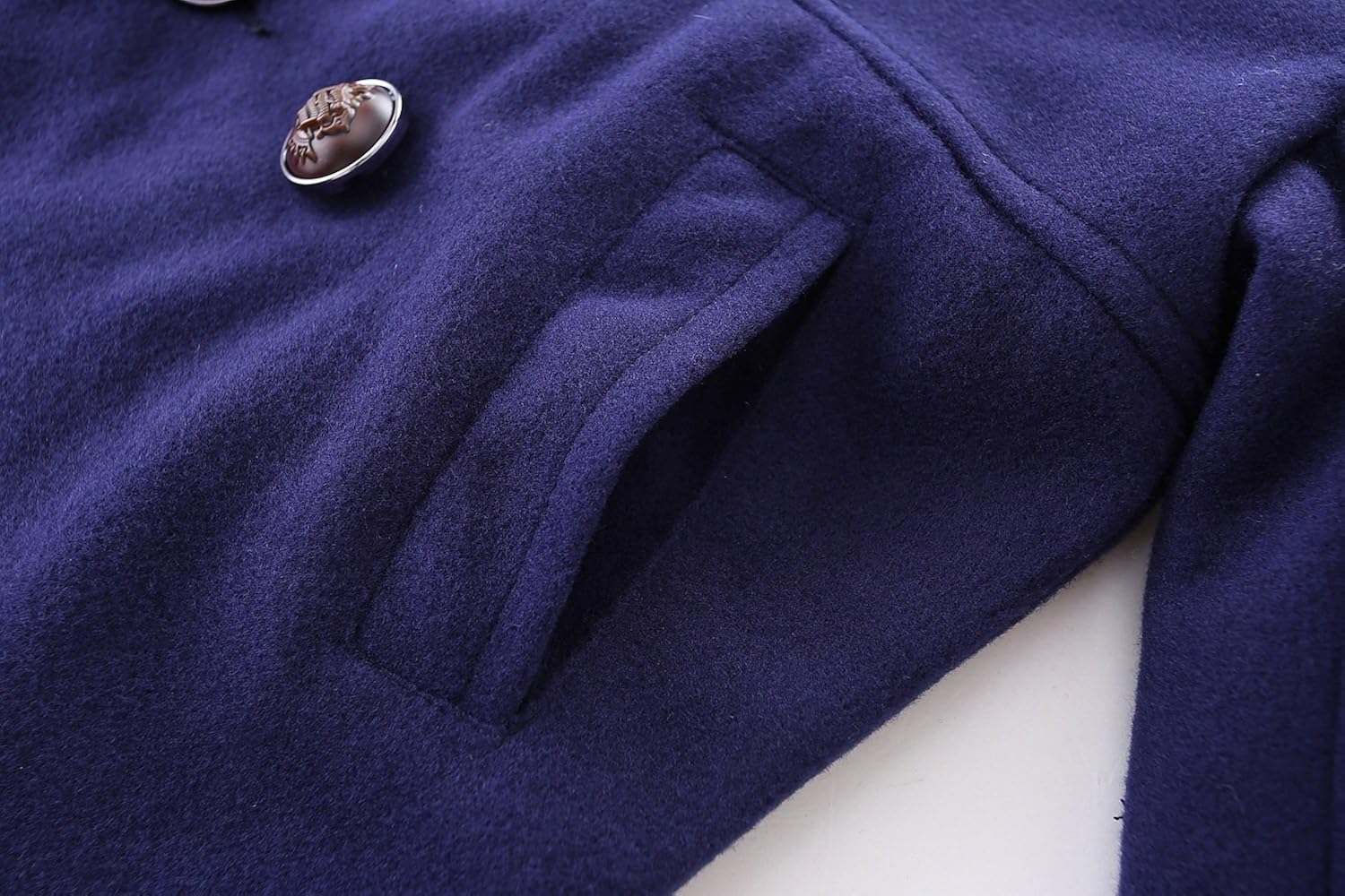 Mud Kingdom Boys Dress Coats with Hood Faux Wool Overcoat: Clothing