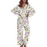 Ekouaer Pajamas For Women Set Silk Pjs 2 Piece Satin Sleepwear Long Sleeve Button Down Lounge Sets With Pant