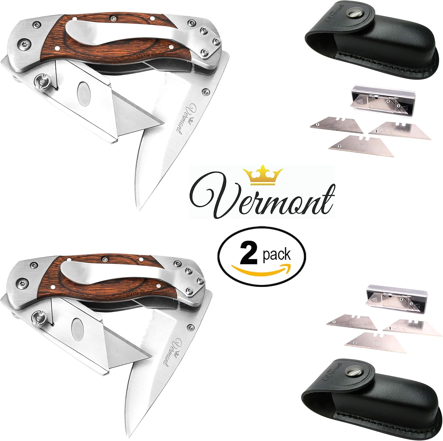 2 Pack Portable Folding Box Cutters and Utility Knives 2