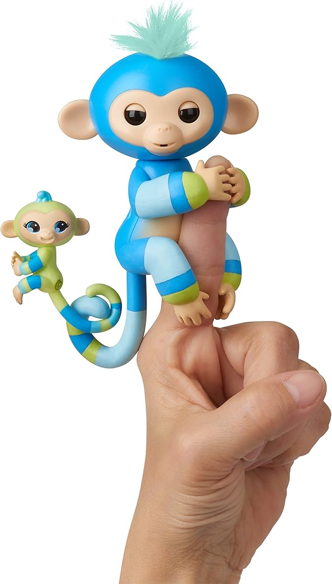 Fingerlings Baby Monkey & Mini BFFs Billie & Aiden (BlueGreen) By
