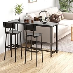 GILLAS Set of 2 Bar Stools, Tall Bar Stools with