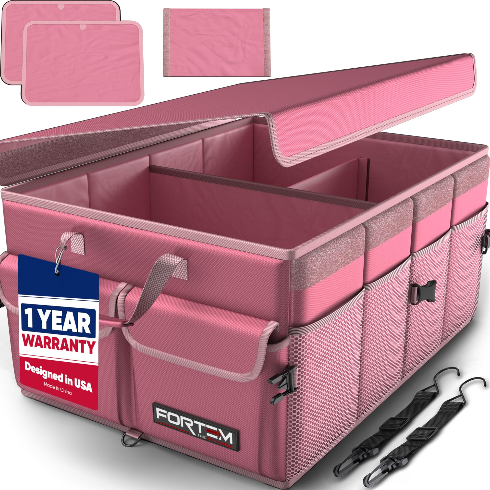 FORTEM Trunk Organizer - Foldable Car Organizer & Storage for SUVs & Trucks