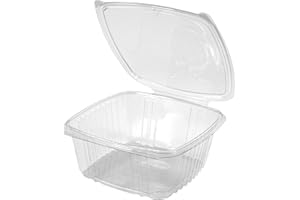 Genpak AD64 | 64oz Clear PET Hinged Deli Container | Made in the USA
