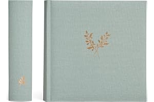 LA LENTE Elegant Linen Photo Album - 200 Acid-Free Pockets for 4x6 Pics - Perfect for Weddings & Gifts