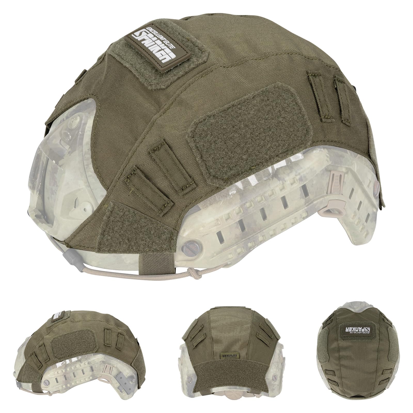 EXCELLENT ELITE SPANKER Tactical Nylon Helmet Cover Airsoft Paintball Combat Fast Helmet Cover for PJ/MH（RGN）