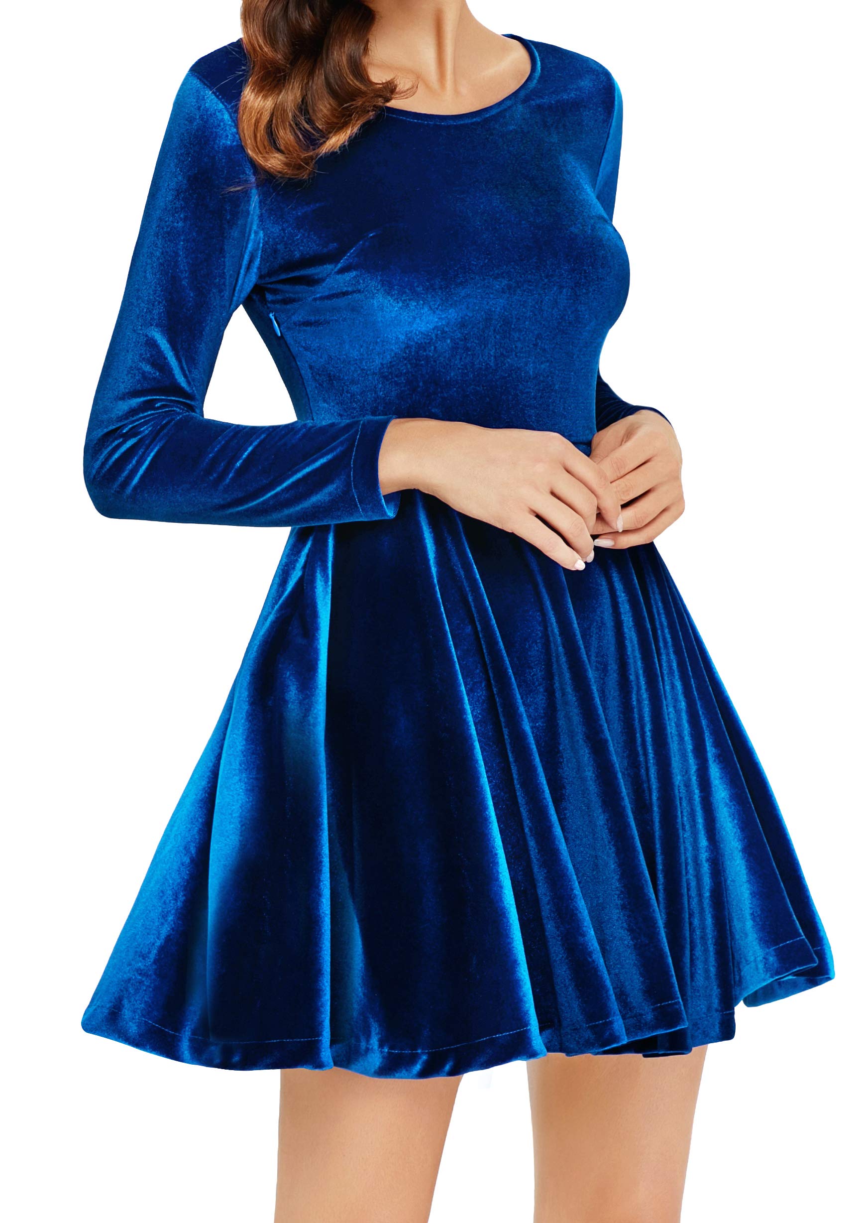 Annigo Womens Round Neck Swing Velvet Skater Dress Christmas Party | Desertcart Mauritius Annigo Womens Round Neck Swing Velvet Skater Dress Christmas Party | Desertcart Mauritius