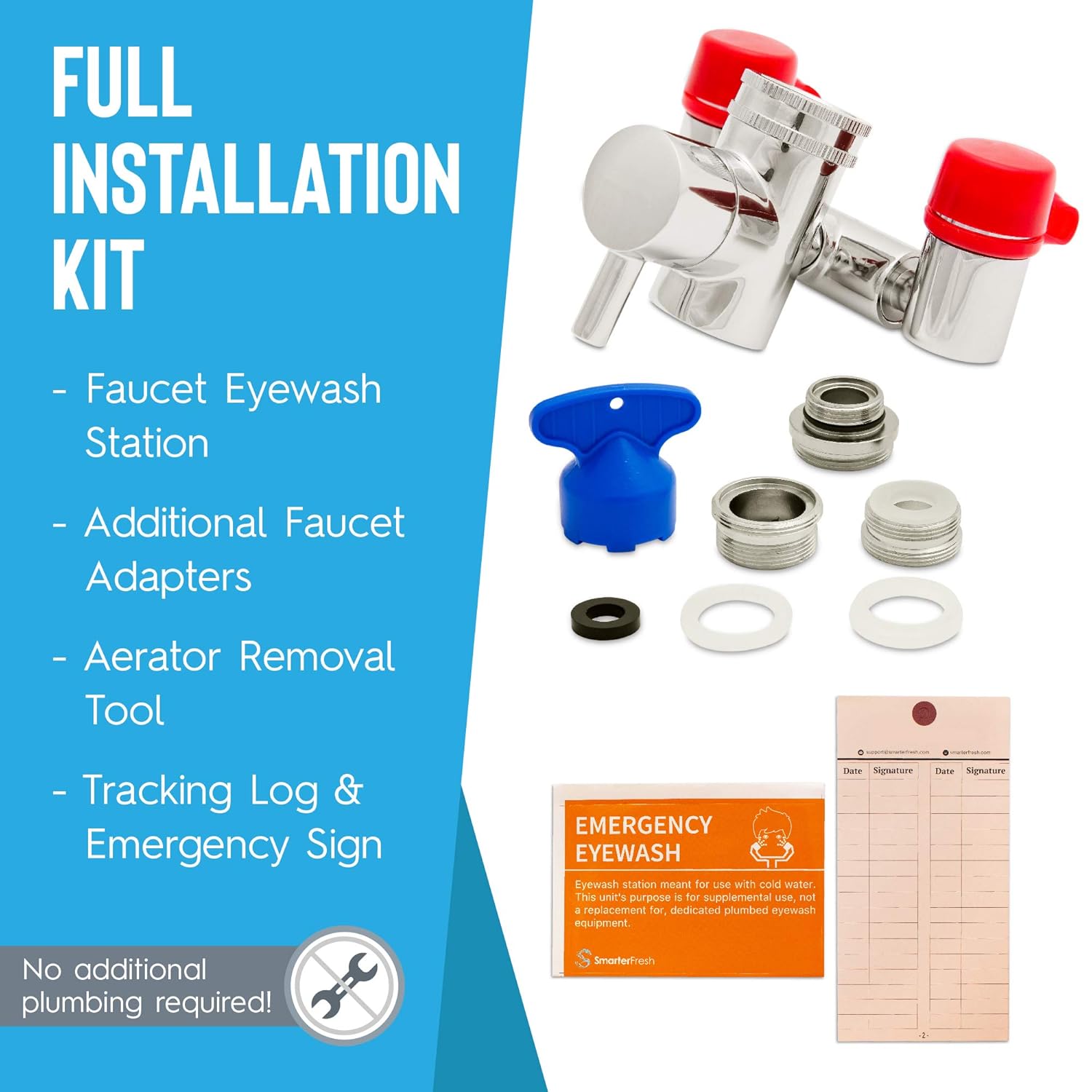 Faucet Mounted Eyewash Station – Reliable First AID Emergency Eye Wash Unit for Sink Attachment – Sink Mount Eye Flush Shower for Eyes and Skin: Industrial & Scientific