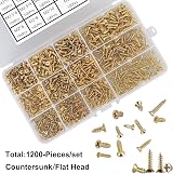 FandWay 1200Pcs Self-Tapping Screws Kit M2 M2.5 M3 Phillips Flat Head view 2