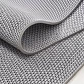 WochiTV Non Slip Drainage Mats PVC Pool Floor Mat 0.23'' Thick Outdoor Indoor Parking Space Mat for Bathroom Garage Basement Backyard Commercial Kitchen 3x3.3Ft, Grey