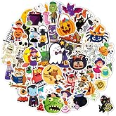 100 PCS Halloween Stickers,Halloween Party Favors,Waterproof Vinyl Stickers | Stickers Bulk For Halloween Goodie Bags Stuffers,Halloween Classroom Favors Prizes,Non Repeating Water Bottle Stickers