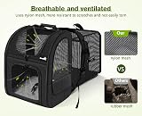 Pecute Cat Carrier Dog Backpack Expandable Breathable Mesh Front Opening view 4
