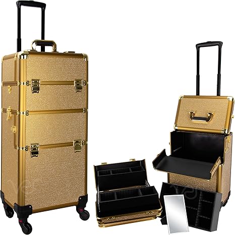 Ver Beauty Vr6501 Makeup Rolling Case 2 In 1 Hair Stylist