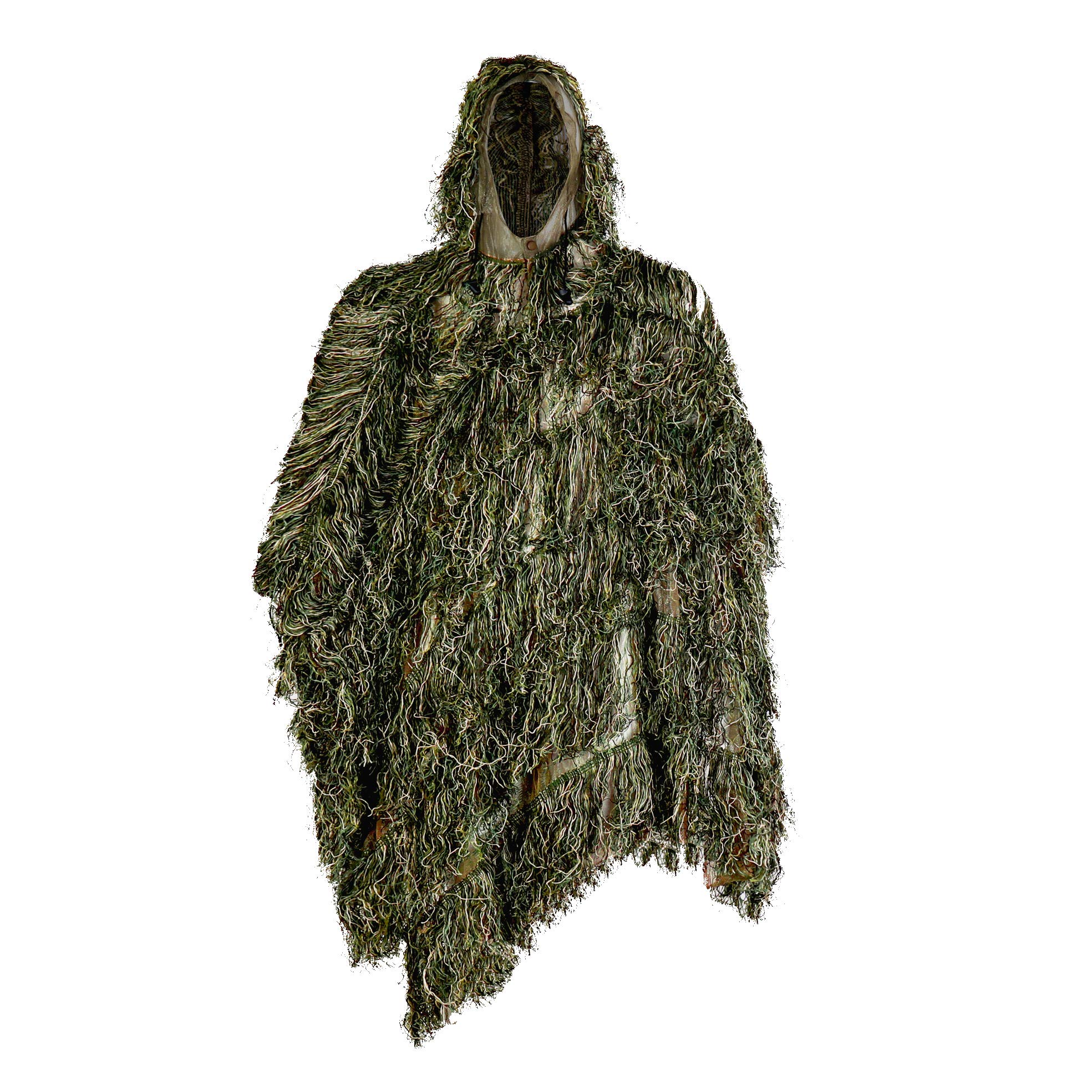 Photo 1 of AUSCAMOTEK Ghillie Suit Poncho for Men Youth – Gilly Suit Cloak for Hunting Birdwatching Paintball Halloween – Green Camouflage