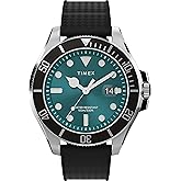 Timex Men
s Harborside Coast 43mm Watch with Silver-Tone Case 
Stainless Steel Bracelet