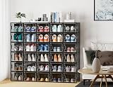 SIMPDIY Clear Shoe Storage Box 12 Pack Stackable with Lids UK Size 12 view 2
