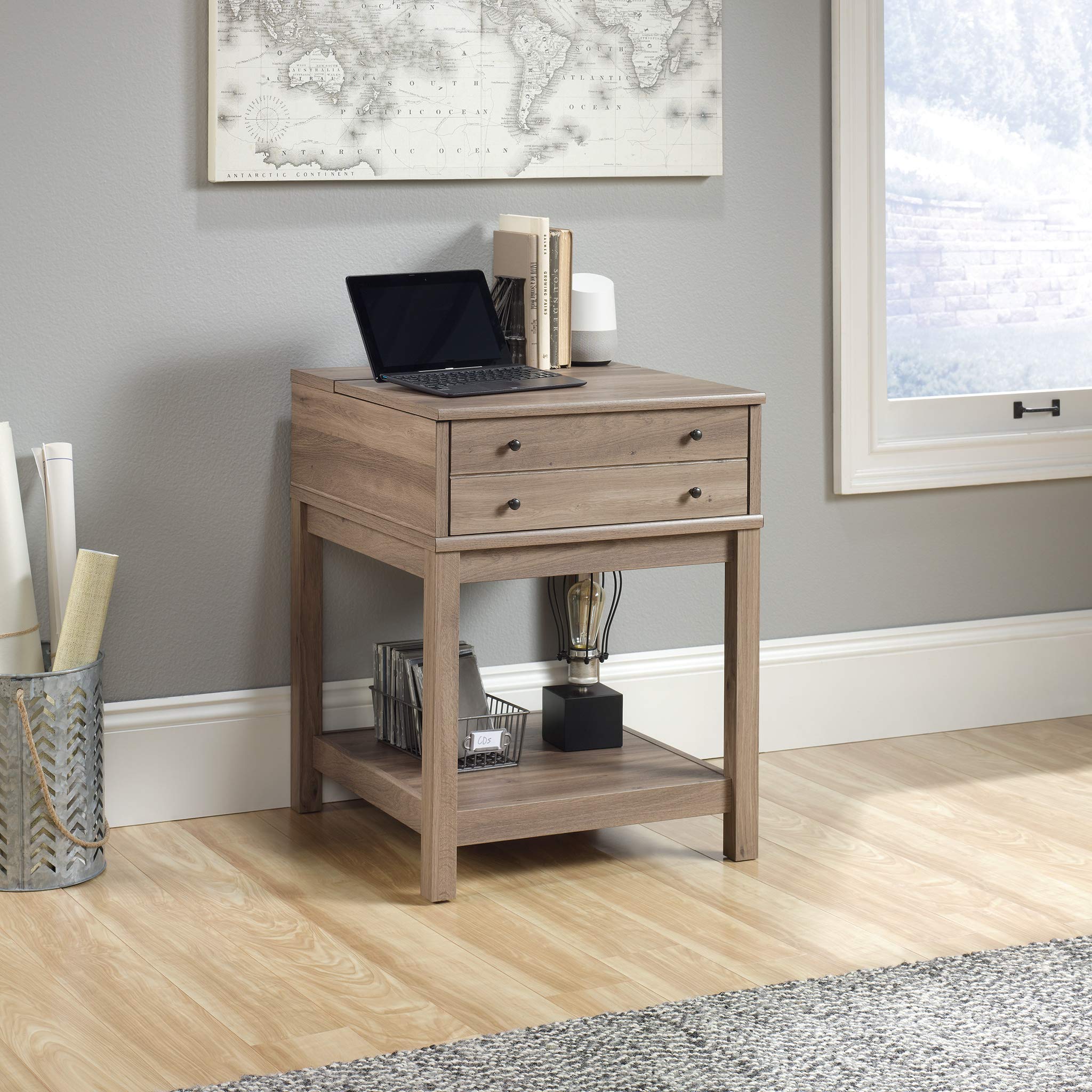 Sauder Barrister Lane Smart Center Side Table, Salt Oak finish Pricepulse