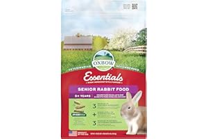Oxbow Essentials Rabbit Food, Senior, Made with Oxbow Alfalfa for Rabbit, Vitamin & Mineral Rich Pet Pellets, Small Animal Pet Products, Bunny Food, Made in USA, High Fiber, 4 lb. Bag