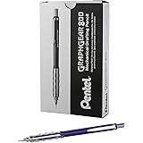 Pentel GraphGear 800 Mechanical Drafting Pencil (0.7mm), Blue barrel, 12 pack (PG807C)