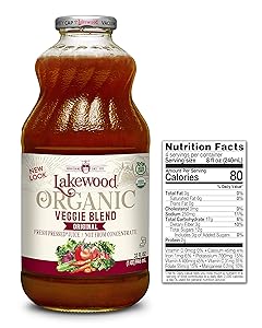 Lakewood Organic Super Veggie Juice, 32-Ounce Bottles (Pack of 6)