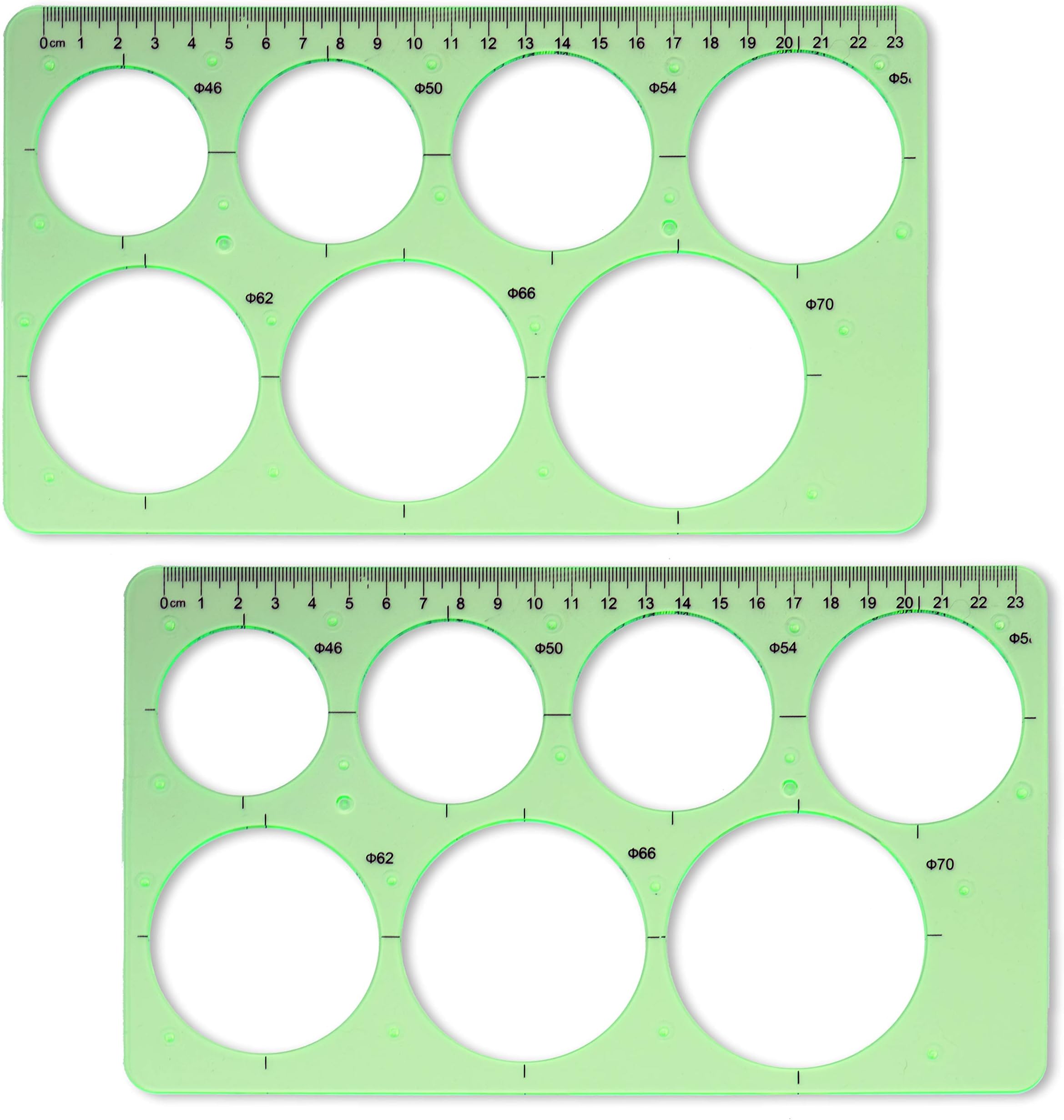 Rockwell Galleries Large Circle Template for Drawing and Drafting - 2 Pack - Home and Office Set for Drawing, Drafting and Creating - for Home, Office, Creative Studio or Personal Drawing.