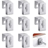 8 Pcs Metal Hanging File Bracket Clips Fit 1/2" Drawer Side, Silver | Filing Cabinet Organizer, Fits Half Inch Drawer Side, Metal Divider Supports, Storage Bracket Replacement for File Rails