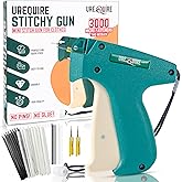 UREQUIRE Original Stitchy Gun Kit - Stitch Gun for Clothes - Quilting, Hemming & Tagging - Stitchy Quick Clothing Fixer for Instant Repairs - Includes 2 Needles, 3000 Black & White Micro Fasteners