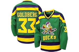 Livrania Mighty Ducks Ice Hockey Jersey #33 Greg Goldberg #21Dean Portman,90s Movie Hockey Jersey for Men and Women