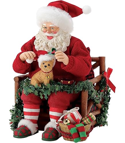 Amazon.com: Possible Dreams Clothtique Santa With White Coat