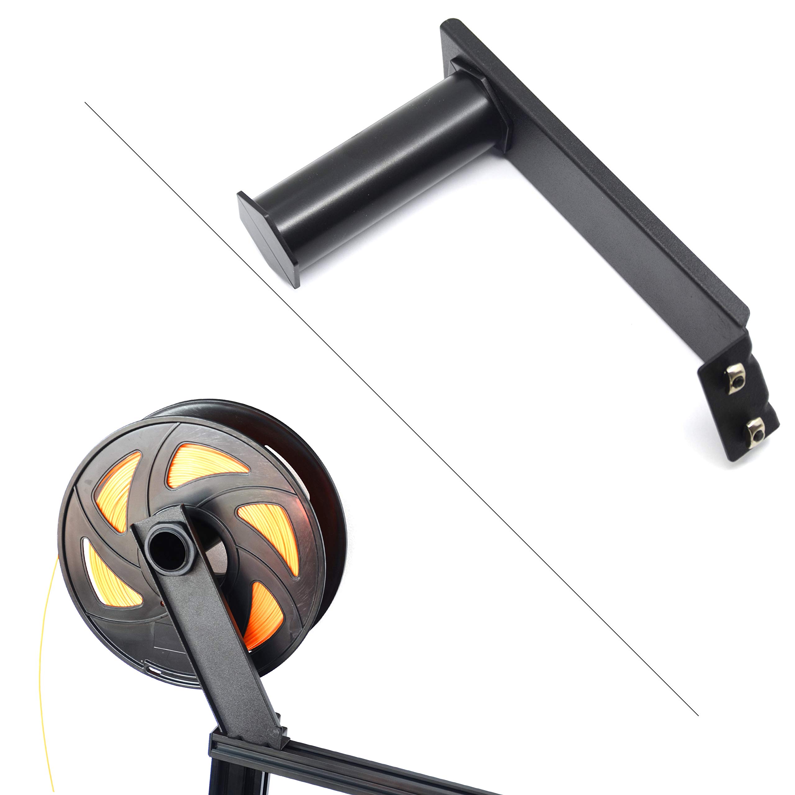 Befenybay 3D Printer Filament Bracket for 1 Spool Filament Mount Bracket for PLA/ABS/Nylon/Wood/TPU/Other 3D Printing Material